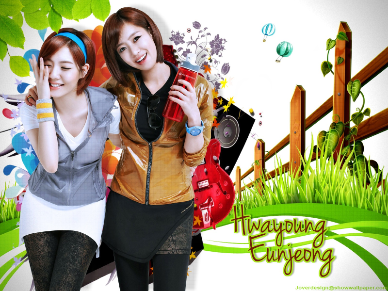 T-ara:eunjeong and hwayoung