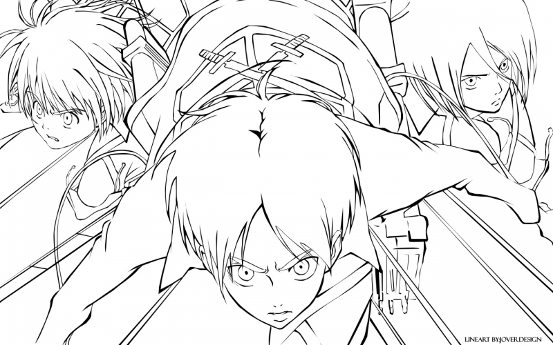 Attack On Titan Lineart