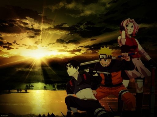 Naruto, Sakura and Sai