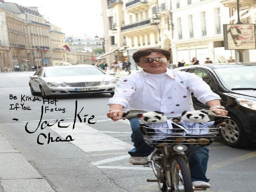 Jackie Chan And A Bike.