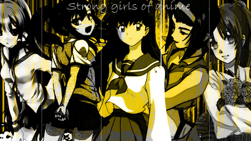 The strong girls of Anime