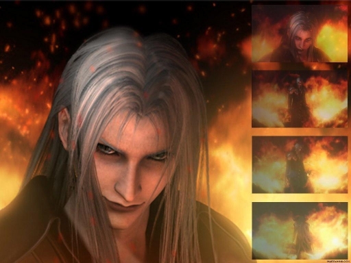 Sephiroth On Fire
