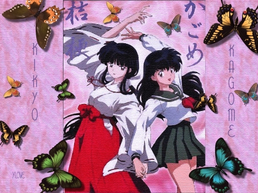 Kikyo & Kagome Butterflies