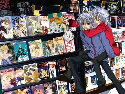 Ryou X Bakura In Manga Store Y
